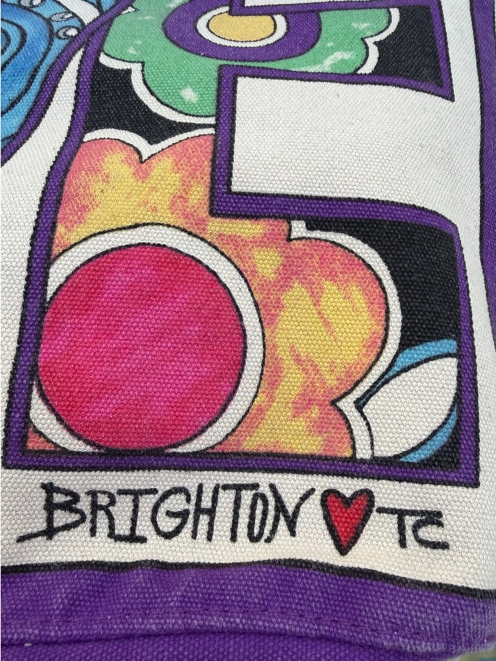 Brighton Love Groove II Canvas Tote Tom Clancy Designer Collectible Shopping Bag - Picture 14 of 14